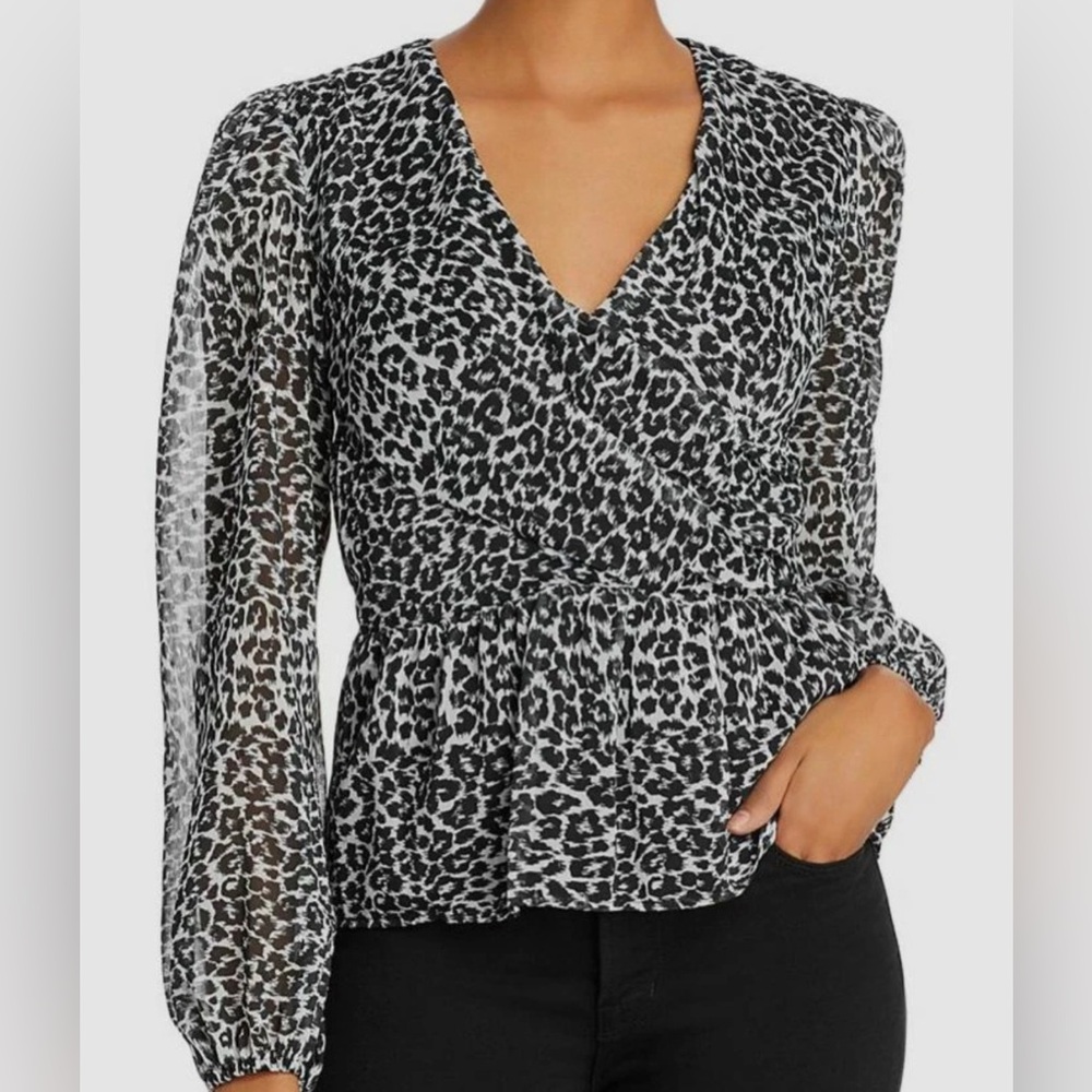 The Kooples Paris leopard print top